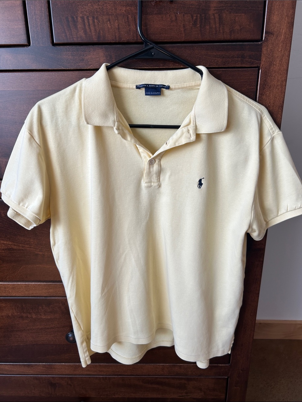 Polo by Ralph Lauren Pale Yellow Polo with Navy Pony Embroidery